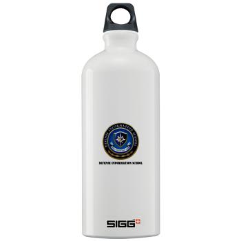 DIS - M01 - 03 - Defense Information School with Text - Sigg Water Bottle 1.0L