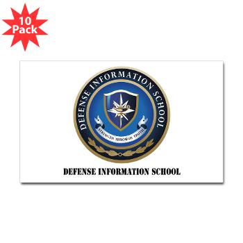 DIS - M01 - 01 - Defense Information School with Text - Sticker (Rectangle 10 pk)