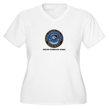 DIS - A01 - 04 - Defense Information School with Text - Women's V-Neck T-Shirt