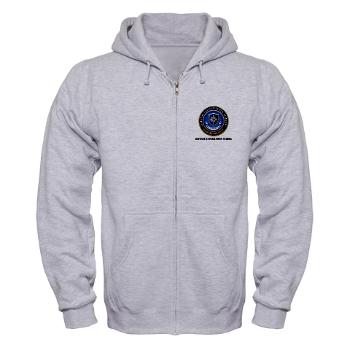 DIS - A01 - 03 - Defense Information School with Text - Zip Hoodie