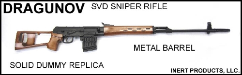 Inert, Replica DRAGUNOV SVD Solid Dummy Sniper Rifle - Click Image to Close
