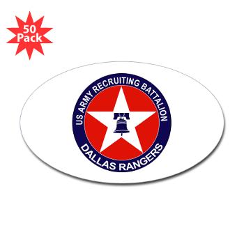 DRB - M01 - 01 - DUI - Dallas Recruiting Battalion - Sticker (Oval 50 pk)