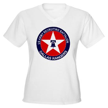 DRB - A01 - 04 - DUI - Dallas Recruiting Battalion - Women's V -Neck T-Shirt