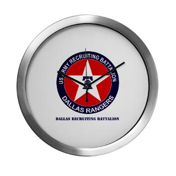 DRB - M01 - 04 - DUI - Dallas Recruiting Battalion with Text - Modern Wall Clock