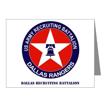 DRB - M01 - 02 - DUI - Dallas Recruiting Battalion with Text - Note Cards (Pk of 20) - Click Image to Close
