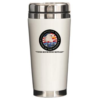 DRBN - M01 - 03 - DUI - Denver Recruiting Battalion with Text - Ceramic Travel Mug