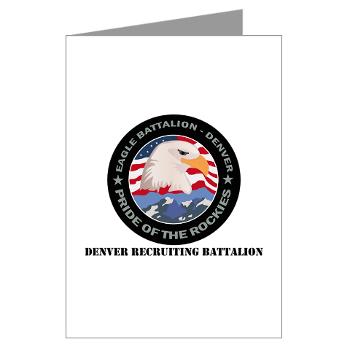 DRBN - M01 - 02 - DUI - Denver Recruiting Battalion with Text - Greeting Cards (Pk of 10) - Click Image to Close