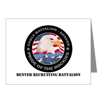 DRBN - M01 - 02 - DUI - Denver Recruiting Battalion with Text - Note Cards (Pk of 20) - Click Image to Close