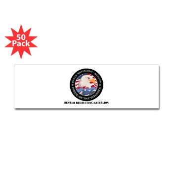 DRBN - M01 - 01 - DUI - Denver Recruiting Battalion with Text - Sticker (Bumper 50 pk) - Click Image to Close
