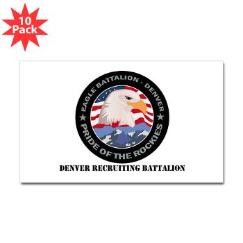DRBN - M01 - 01 - DUI - Denver Recruiting Battalion with Text - Sticker (Rectangle 10 pk)