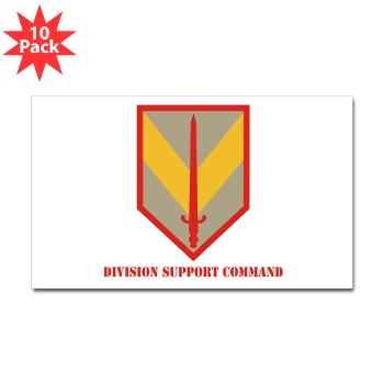 DSC - M01 - 01 - Division Support Command with Text - Sticker (Rectangle 10 pk)