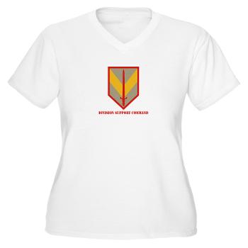 DSC - A01 - 04 - Division Support Command with Text - Women's V-Neck T-Shirt
