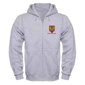 DSC - A01 - 03 - Division Support Command with Text - Zip Hoodie