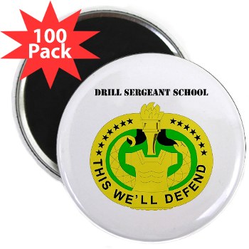 DSS - M01 - 01 - DUI - Drill Sergeant School with Text - 2.25" Magnet (100 pack) - Click Image to Close