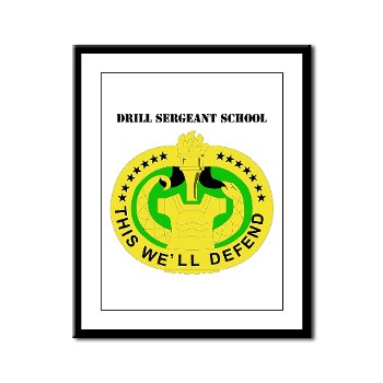 DSS - M01 - 02 - DUI - Drill Sergeant School with Text - Framed Panel Print