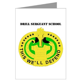 DSS - M01 - 02 - DUI - Drill Sergeant School with Text - Greeting Cards (Pk of 10) - Click Image to Close