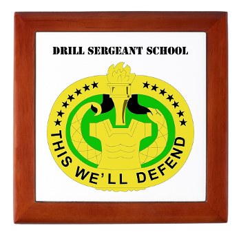DSS - M01 - 03 - DUI - Drill Sergeant School with Text - Keepsake Box
