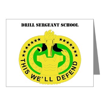 DSS - M01 - 02 - DUI - Drill Sergeant School with Text - Note Cards (Pk of 20)