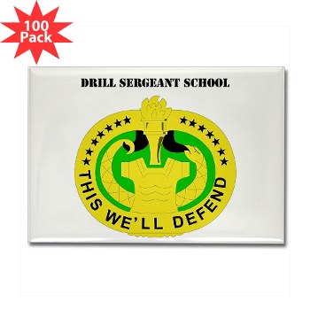 DSS - M01 - 01 - DUI - Drill Sergeant School with Text - Rectangle Magnet (100 pack)