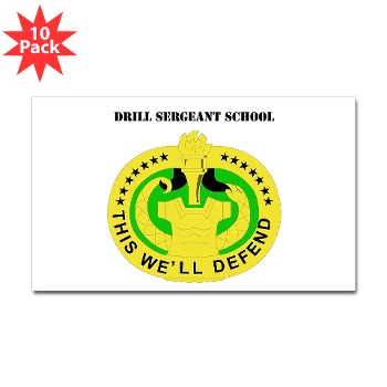 DSS - M01 - 01 - DUI - Drill Sergeant School with Text - Sticker (Rectangle 10 pk) - Click Image to Close