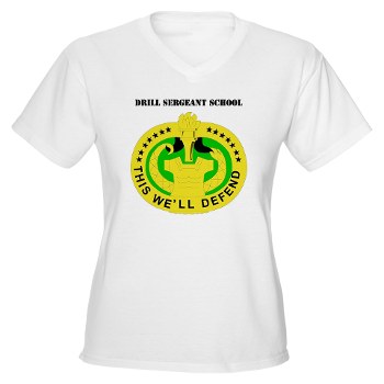 DSS - A01 - 04 - DUI - Drill Sergeant School with Text - Women's V-Neck T-Shirt