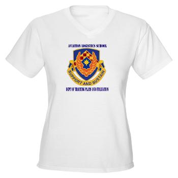 DTPE - A01 - 04 - DUI - Dept of Training Plans and Evaluation (DTPE) with Text - Women's V-Neck T-Shirt