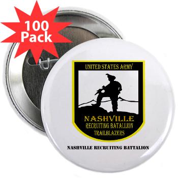 NRB - M01 - 01 - DUI - Nashville Recruiting Battalion with Text - 2.25" Button (100 pack)
