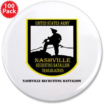 NRB - M01 - 01 - DUI - Nashville Recruiting Battalion with Text - 3.5" Button (100 pack)