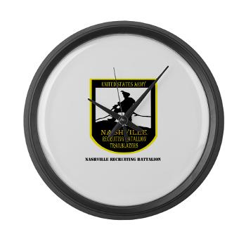 NRB - M01 - 04 - DUI - Nashville Recruiting Battalion with Text - Large Wall Clock