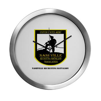 NRB - M01 - 04 - DUI - Nashville Recruiting Battalion with Text - Modern Wall Clock