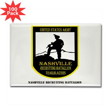 NRB - M01 - 01 - DUI - Nashville Recruiting Battalion with Text - Rectangle Magnet (100 pack)