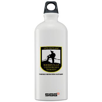 NRB - M01 - 04 - DUI - Nashville Recruiting Battalion with Text - Sigg Water Bottle 1.0L