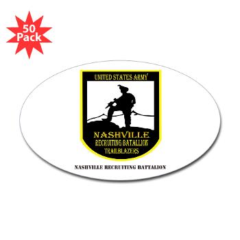 NRB - M01 - 01 - DUI - Nashville Recruiting Battalion with Text - Sticker (Oval 50 pk)