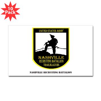 NRB - M01 - 01 - DUI - Nashville Recruiting Battalion with Text - Sticker (Rectangle 10 pk)