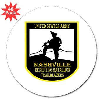 NRB - M01 - 01 - DUI - Nashville Recruiting Battalion - 3" Lapel Sticker (48 pk)