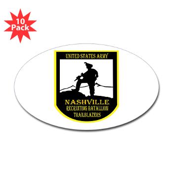 NRB - M01 - 01 - DUI - Nashville Recruiting Battalion - Sticker (Oval 10 pk)