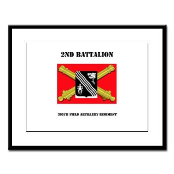 2B305FAR - M01 - 02 - DUI - 2nd Bn 305 Regt FA-177TH Armored Brigade with Text - Large Framed Print - Click Image to Close