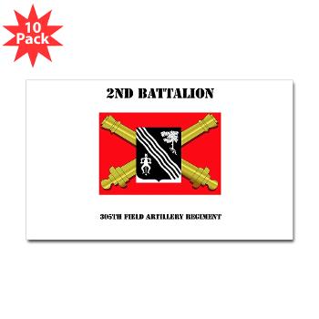 2B305FAR - M01 - 01 - DUI - 2nd Bn 305 Regt FA-177TH Armored Brigade with Text - Sticker (Rectangle 10 pk)