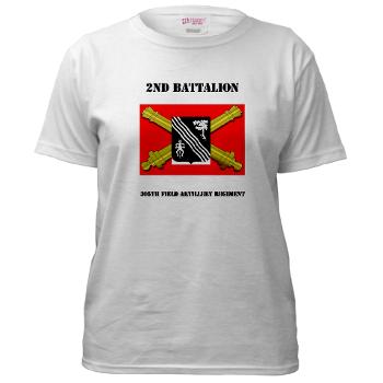 2B305FAR - A01 - 04 - DUI - 2nd Bn 305 Regt FA-177TH Armored Brigade with Text - Women's T-Shirt