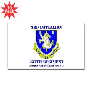 3B337CSS - M01 - 01 - DUI - 3rd Battalion - 337th CSS with Text Sticker (Rectangle 10 pk) - Click Image to Close