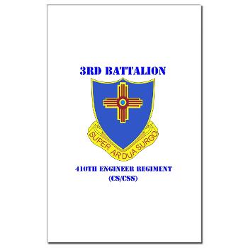 3B410ER - M01 - 02 - DUI - 3rd Bn - 410TH Engineer Regt with Text Mini Poster Print