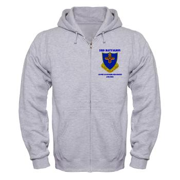 3B410ER - A01 - 03 - DUI - 3rd Bn - 410TH Engineer Regt with Text Zip Hoodie