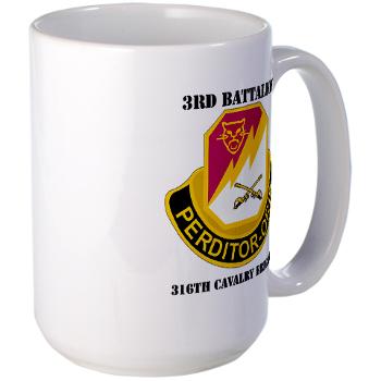 3BN316CB - M01 - 03 - DUI - 3BN - 316th Cavalry Brigade with Text - Large Mug - Click Image to Close