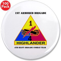 4HCTB - M01 - 01 - DUI - 4th Heavy BCT with Text 3.5" Button (100 pack)