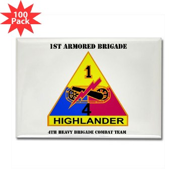 4HCTB - M01 - 01 - DUI - 4th Heavy BCT with Text Rectangle Magnet (100 pack)