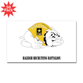 RRB - M01 - 01 - DUI - Raleigh Recruiting Battalion with Text - Sticker (Rectangle 50 pk)