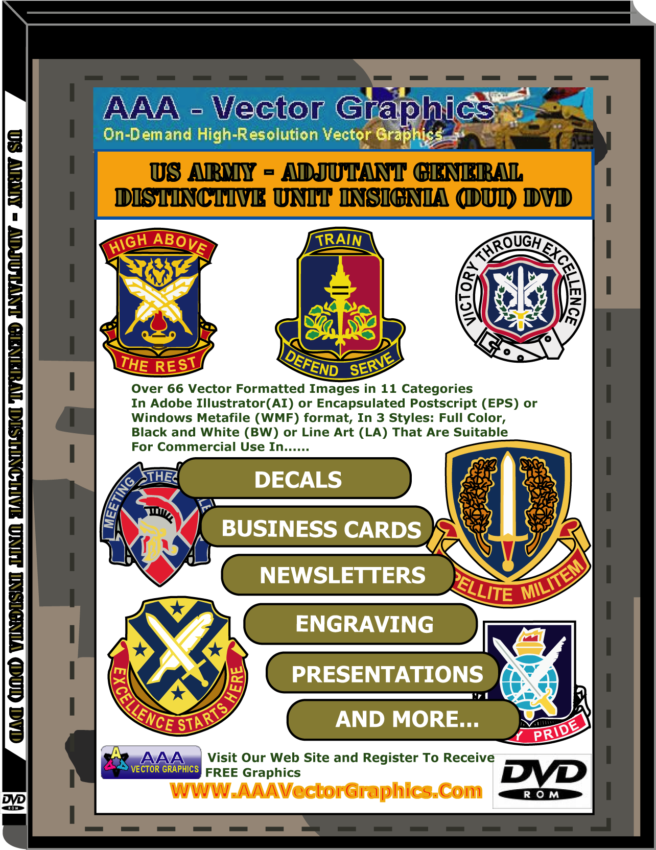 US Army - Adjutant General Insignia DUIs DVD