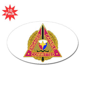 ECC - M01 - 01 - DUI - Expeditionary Contracting Command - Sticker (Oval 10 pk)