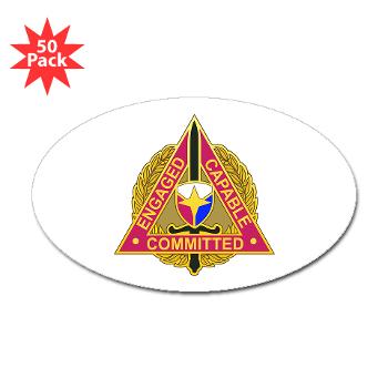 ECC - M01 - 01 - DUI - Expeditionary Contracting Command - Sticker (Oval 50 pk)