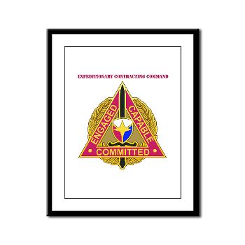 ECC - M01 - 02 - DUI - Expeditionary Contracting Command with Text - Framed Panel Print